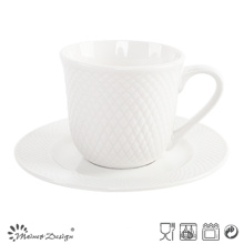 8oz Porcelain Tea Set Embossed Design